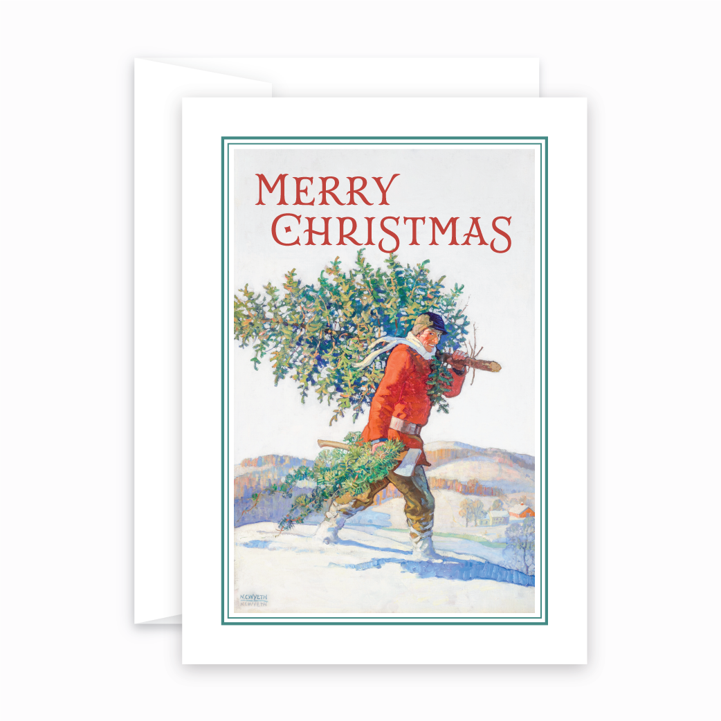 Found the Tree Merry Christmas Card Blank front card image