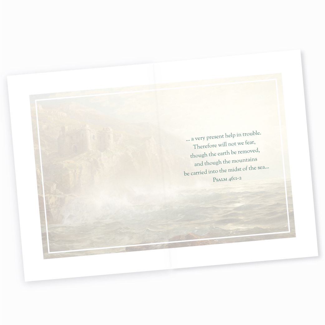 God is our Refuge and Strength Comfort Card inside card image
