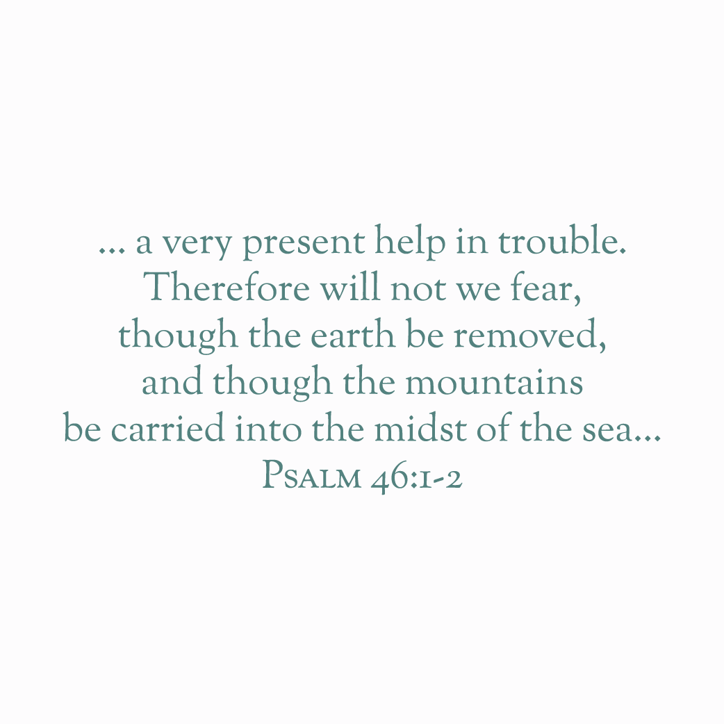 God is Our Refuge Comfort Card inside card message