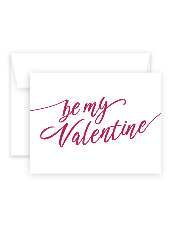 Be My Valentine Valentine's Day Card home printable greeting card design