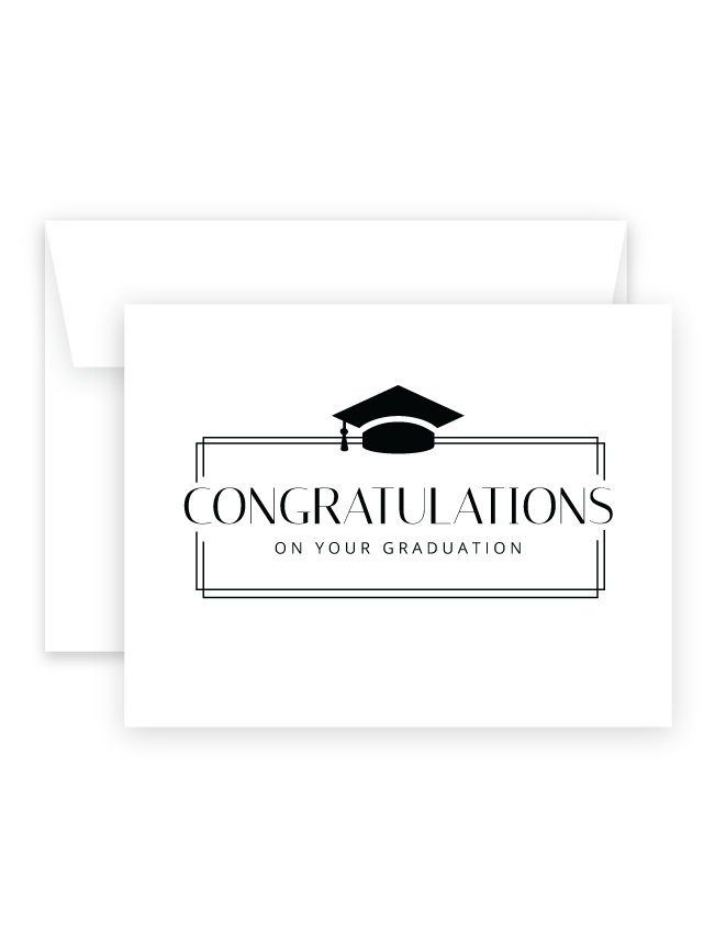 Congratulations Graduate Graduation Card Blank inside card image