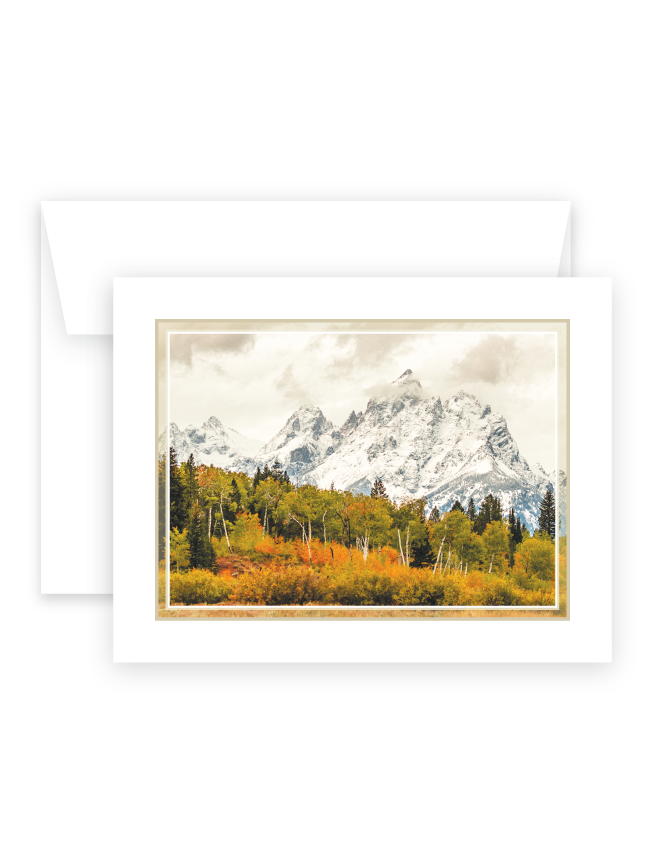 Peaks of Gold Fall Card Blank inside card image