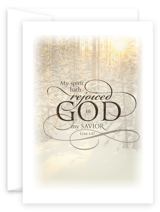 Rejoice in the Savior Christmas Card envelope design