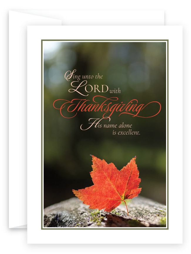 Sing Unto the Lord Thanksgiving Card home printable greeting card design