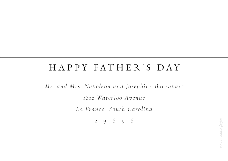 Special Father home printable envelope address template design