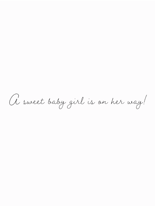 Coming Soon Baby Girl Announcement New Baby Card card design