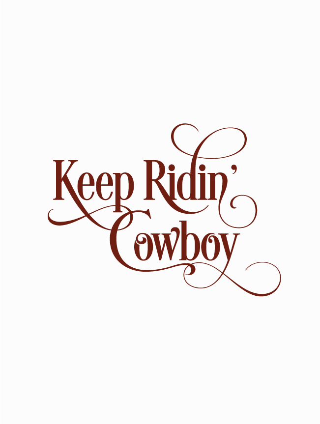 Keep Riding Cowboy Birthday Card card design