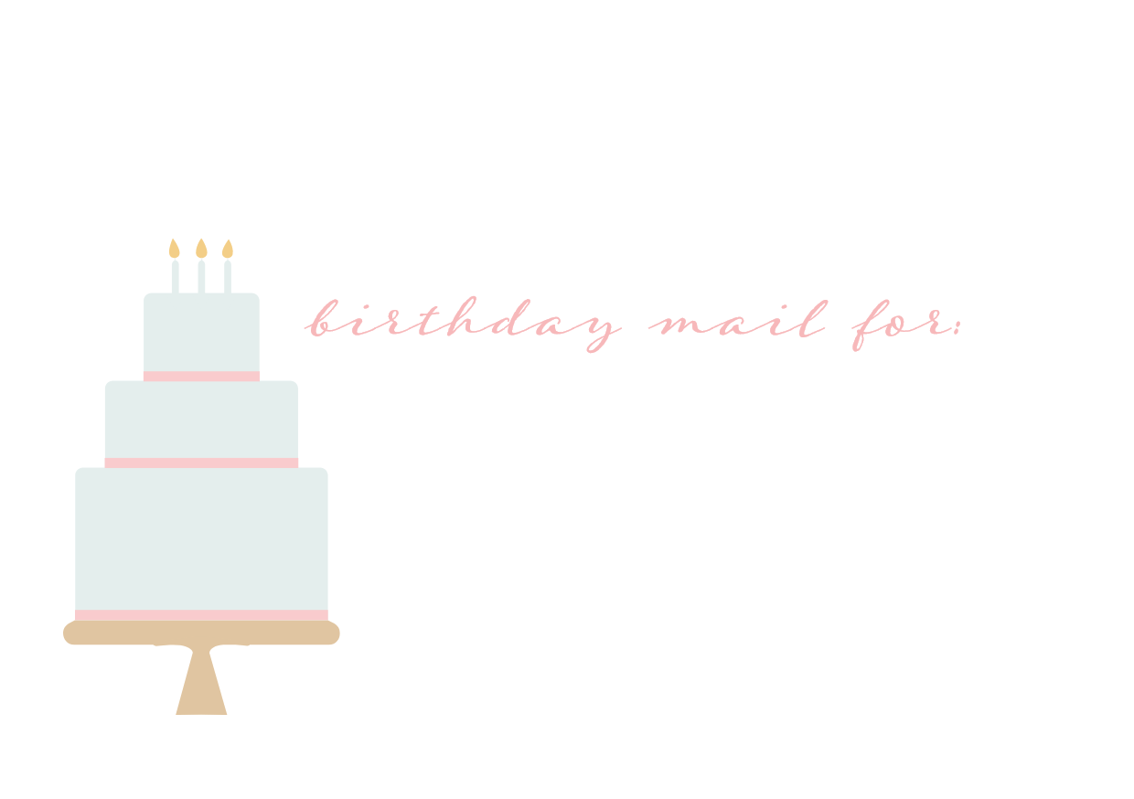 Cake Delivery home printable envelope address template design